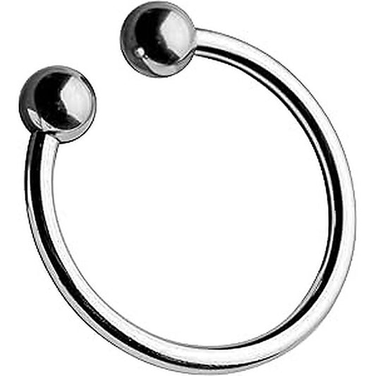 Master Series Pressure Point Beaded Stainless Steel Glans - Steel Cock Rings