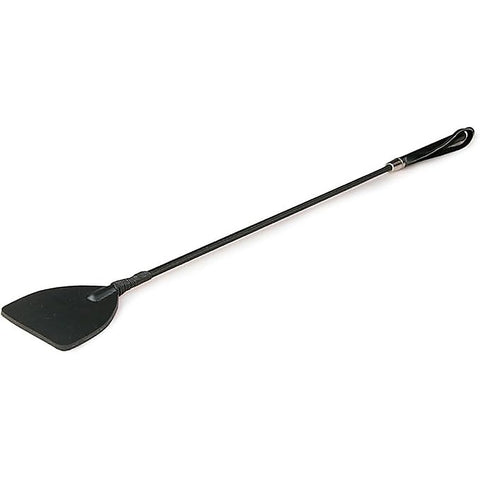 Fetish Collection Wide Crop Bondage Whip Black Premium Impact Play Tool - Whips And Crops