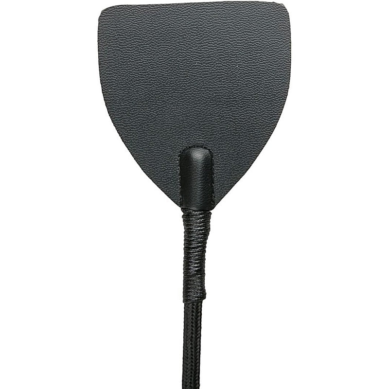 Fetish Collection Wide Crop Bondage Whip Black Premium Impact Play Tool - Whips And Crops
