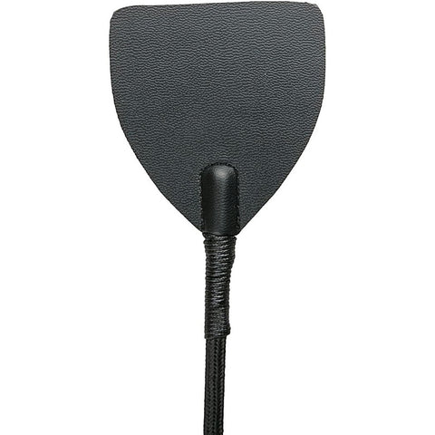 Fetish Collection Wide Crop Bondage Whip Black Premium Impact Play Tool - Whips And Crops