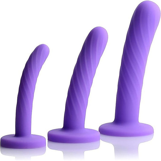 Tri Play Silicone Dildo Set 3 Piece by XR Brands - Realistic Dildos