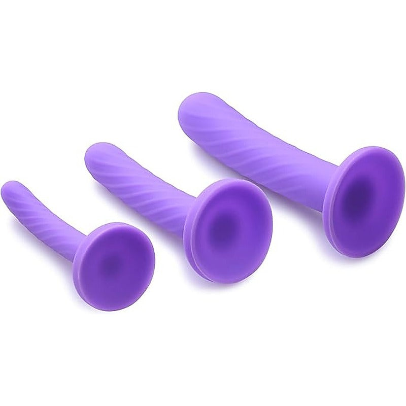 Tri Play Silicone Dildo Set 3 Piece by XR Brands - Realistic Dildos
