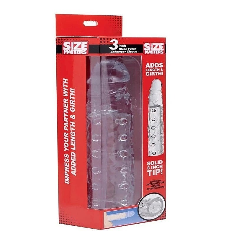 Size Matters 3 inch Mens Penis Enhancer Sleeve by XR Brands - Pumps, Extenders and Sleeves