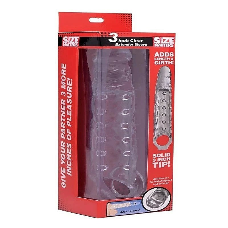 Size Matters Mens Penis Extender Sleeve Clear - Pumps, Extenders and Sleeves