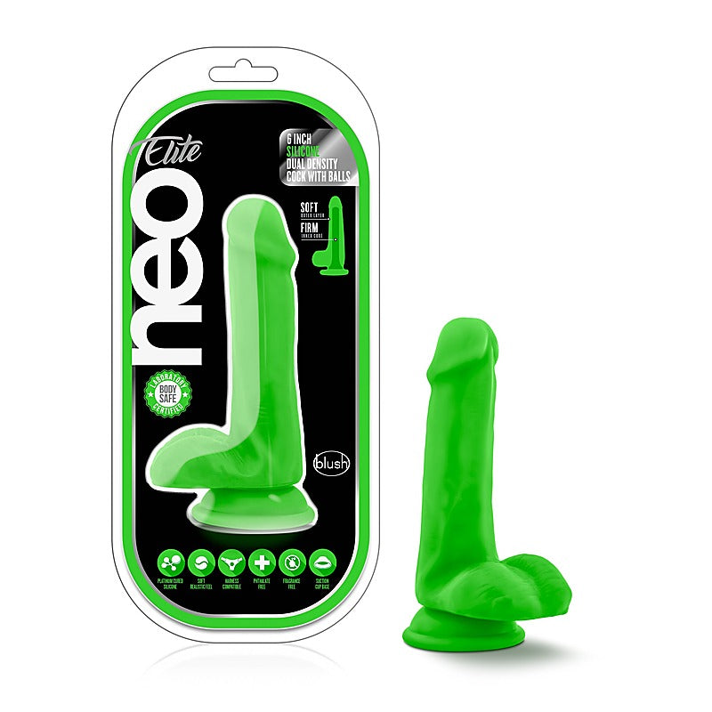 Neo Elite 6 Inch Silicone Dual Density Realistic Cock - Realistic Dildos