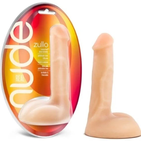 BMS Factory Real Nude Zullo Realistic Dong Beige Dual Density Dildo - - Realistic Dildos