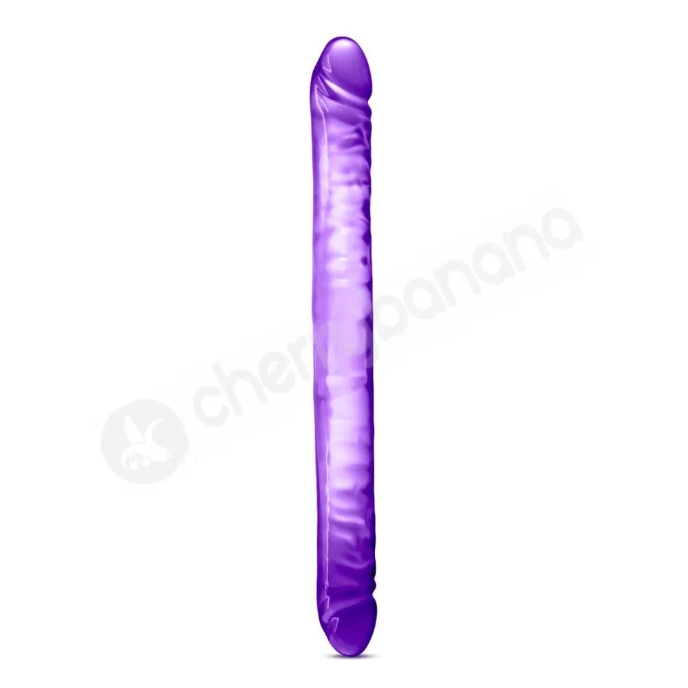 Blush Novelties B Yourss Double Ender Realistic Dildo Purple 18 Inch Dual Ended - Double Ender
