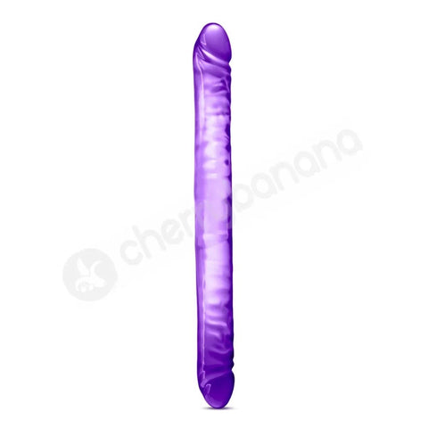 Blush Novelties B Yourss Double Ender Realistic Dildo Purple 18 Inch Dual Ended - Double Ender