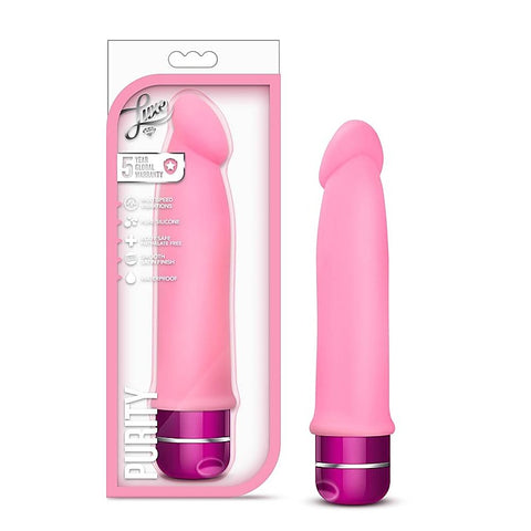 Luxe Purity Multi-Speed Vibrating Dildo - Vibrating Dildos