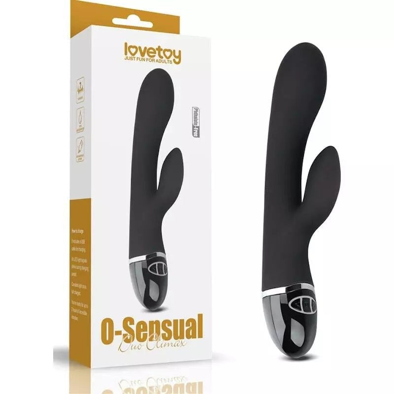 Lovetoy O Sensual Silicone Rechargeable Rabbit Vibrator Dual Motor Design - - Realistic Dildos