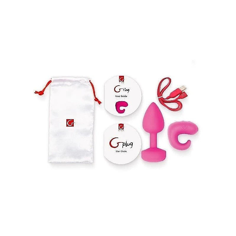 Gvibe Gkit Rechargeable Anal Plug Sunny Raspberry Dual Device Set - Butt Plugs