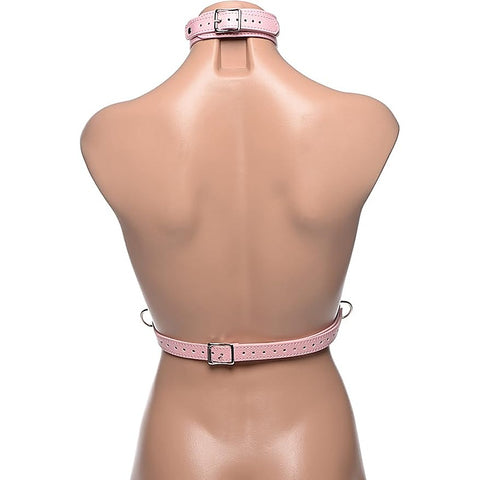 Frisky Miss Behaved Pink Chest Harness by XR Brands - Cuffs And Restraints