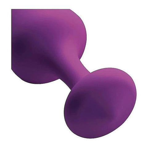 Frisky Purple Pleasures Silicone Anal Plugs by XR Brands - Butt Plugs