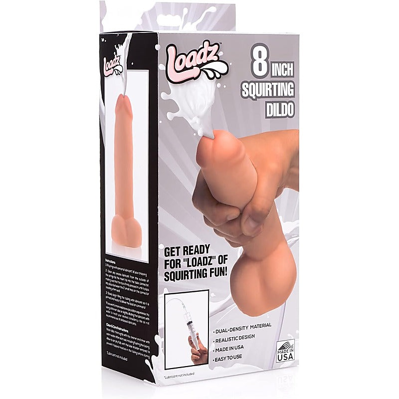 Loadz 8 Inch Realistic Squirting Dildo by XR Brands - Realistic Dildos