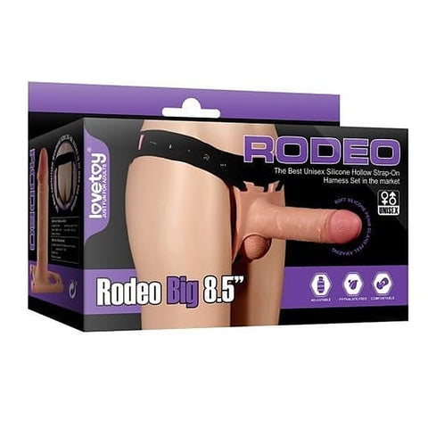 Rodeo Hollow Strap On Set 8.5 Inch by Lovetoy - Strap On Sextoys