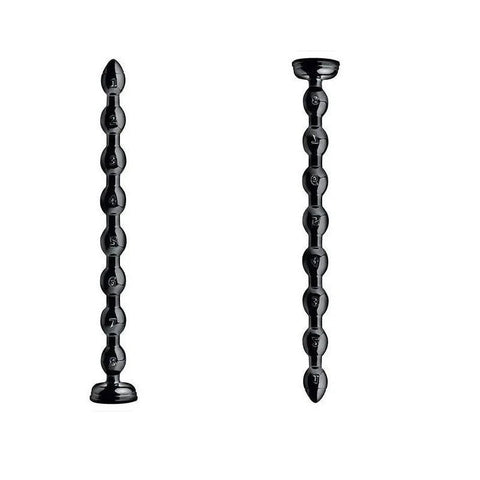 XR Brands Hosed Beaded Hose Anal Dildo 19 Inch with Progressive Bulbs - Anal Dildos