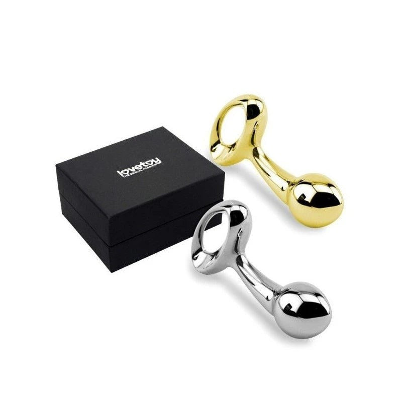 Lovetoy Luxury Pure Metal Anal Plug Gold Premium Weighted Design - - Butt Plugs