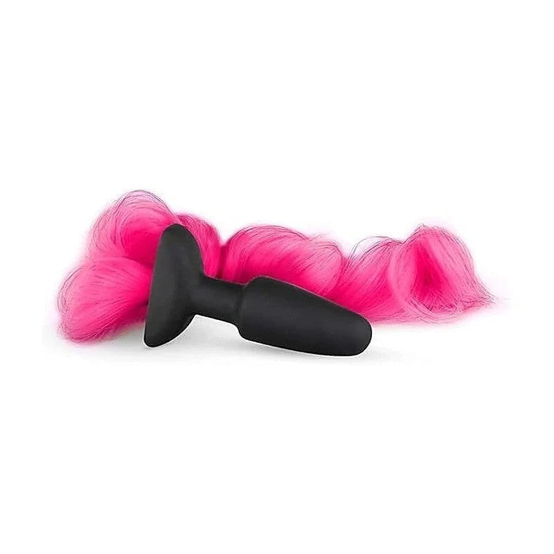 Fetish Collection Silicone Butt Plug With Tail Pink Premium Anal Stimulation - Butt Plugs