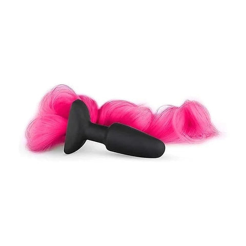 Fetish Collection Silicone Butt Plug With Tail Pink Premium Anal Stimulation - Butt Plugs