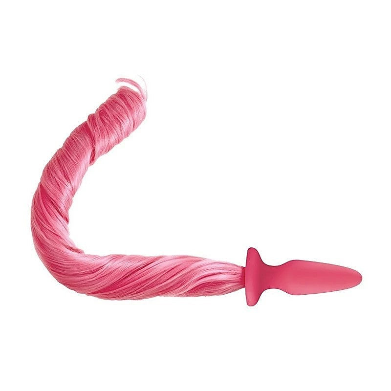 Fetish Collection Silicone Butt Plug With Tail Pink Premium Anal Stimulation - Butt Plugs