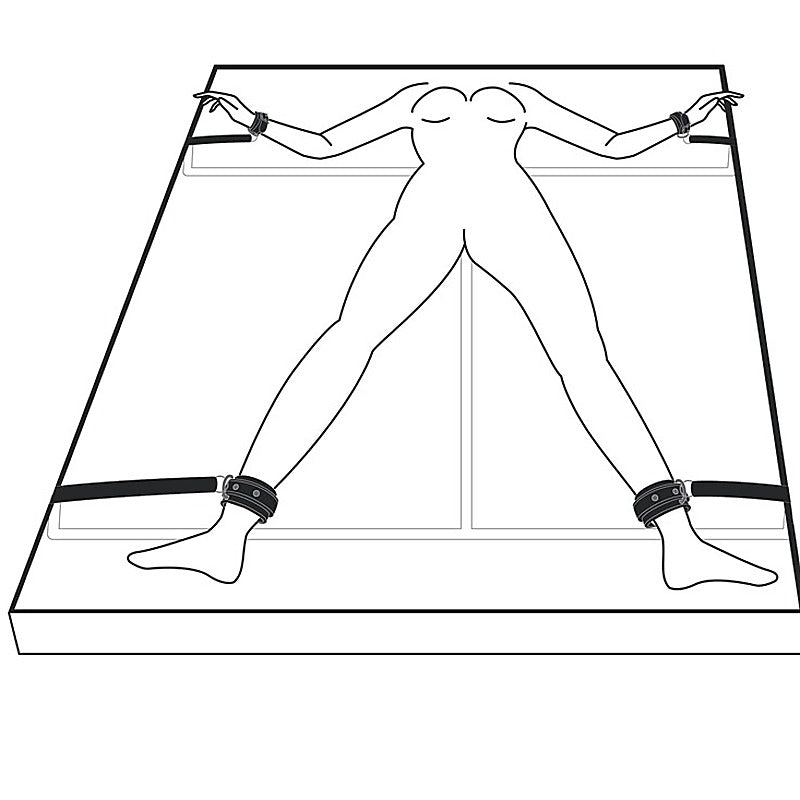Under Mattress Restraint Set by Easytoys - Cuffs And Restraints