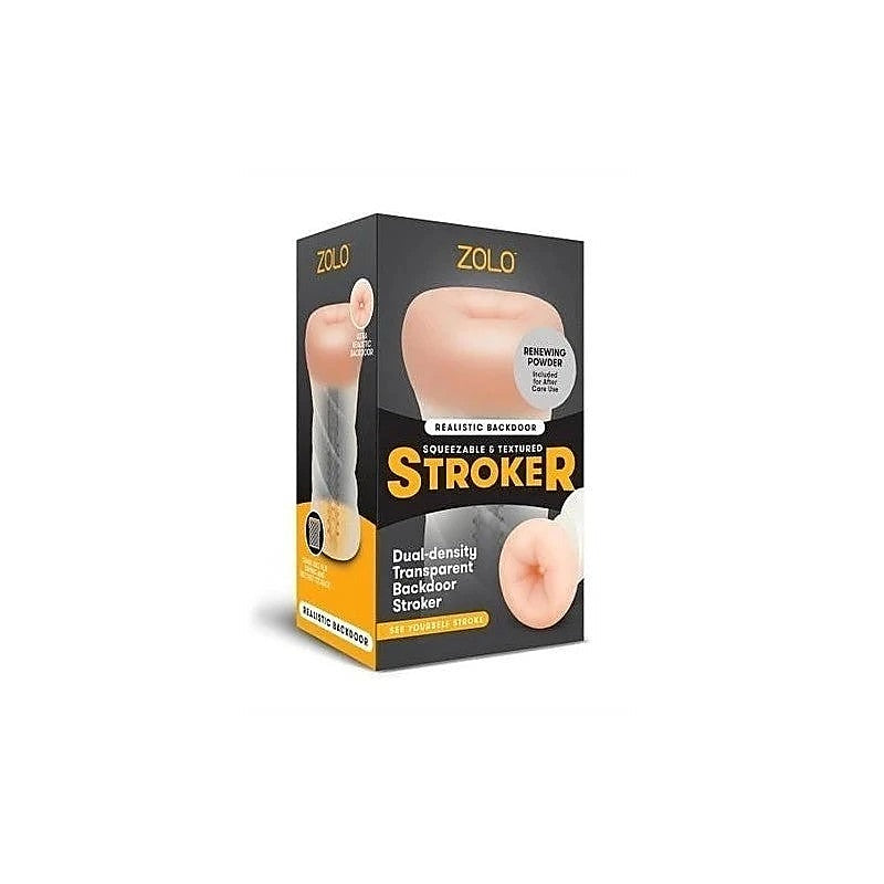 Zolo Backdoor Mens Masturbator Clear by Xgen Products - Masturbators and Strokers