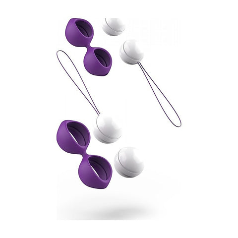 B Swish Bfit Classic Purple Love Balls Progressive Kegel Exercise System - Love Eggs and Kegel Exercisers