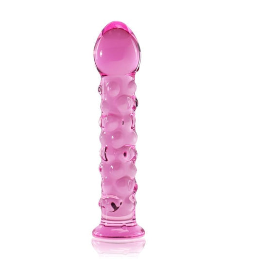 Glass Romance 2 Glass Sex Toy Pink by Lovetoy - Glass Sex Toys