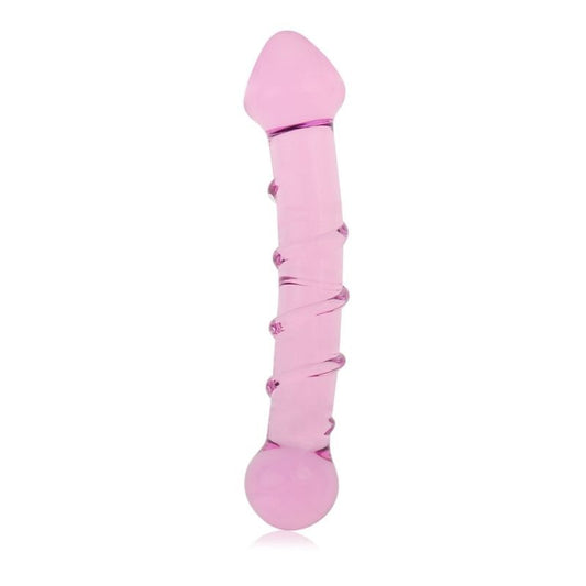Glass Romance 5 Glass Sex Toy Pink by Lovetoy - Glass Sex Toys