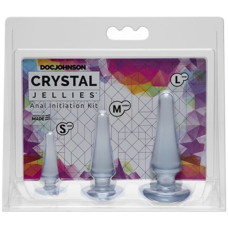 Crystal Jellies Anal Initiation Butt Plug Kit by Doc Johnson - Butt Plugs