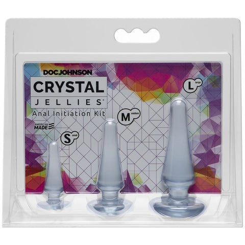Crystal Jellies Anal Initiation Butt Plug Kit by Doc Johnson - Butt Plugs