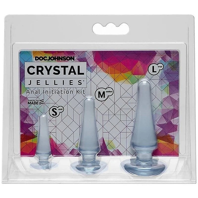 Crystal Jellies Anal Initiation Butt Plug Kit by Doc Johnson - Butt Plugs