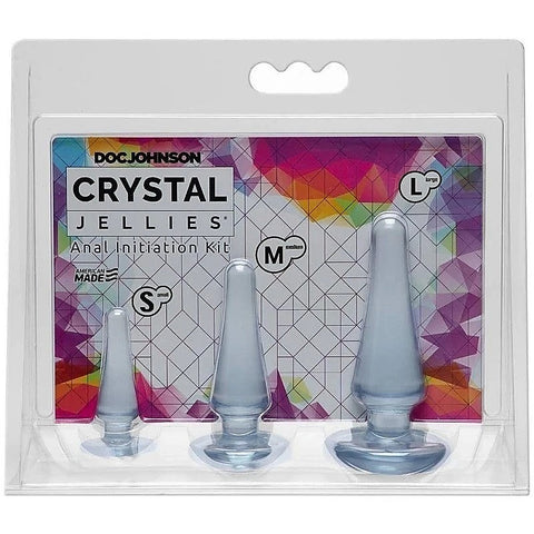 Crystal Jellies Anal Initiation Butt Plug Kit by Doc Johnson - Butt Plugs