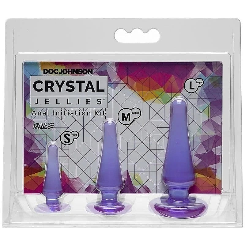 Crystal Jellies Anal Initiation Butt Plug Kit by Doc Johnson - Butt Plugs