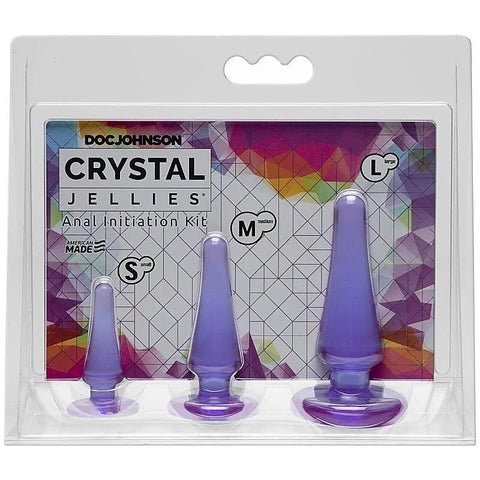 Crystal Jellies Anal Initiation Butt Plug Kit by Doc Johnson - Butt Plugs