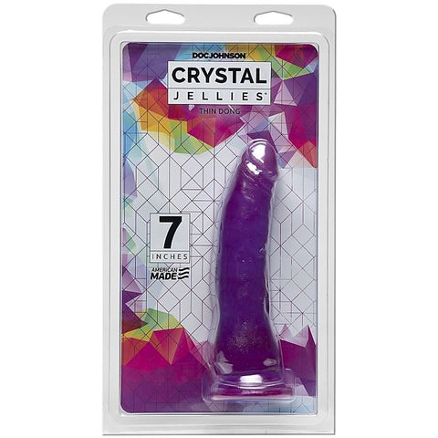 Crystal Jellies 7 Inch Thin Suction Cup Realistic Dong - Realistic Dildos
