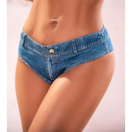 Chambray Micro Mini Shorts by Mapale - G-Strings, Panties and Shorts