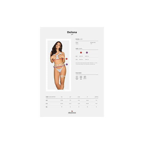 Deilana 2 Piece Bra and Panty Set by Obsessive - Bras and Bra Sets