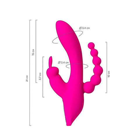 JOS Spanky Triple Stimulator Rabbit by ToyFa - Rabbit Vibrators