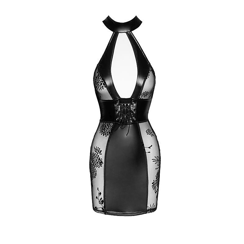 Power Wetlook Short Tulle Dress by Noir Handmade - Her Fetish
