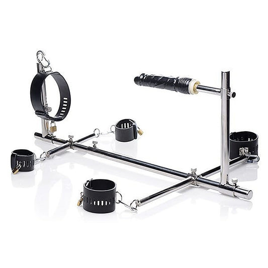Imprisoned Metal Stockade with Dildo by XR Brands - Sex Furniture