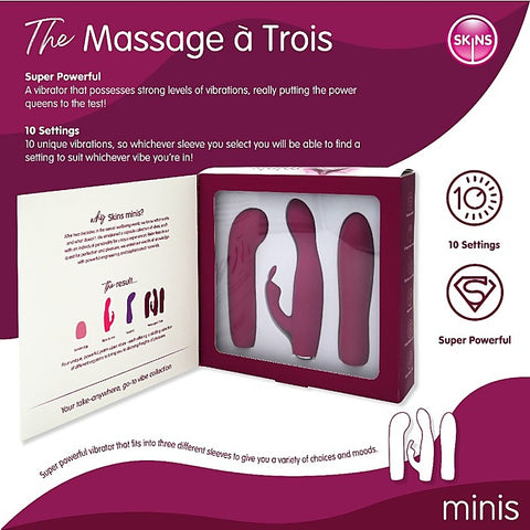 Skins Minis Massage A Trois Sex Toy Set by Skins Touch - Sex Kits