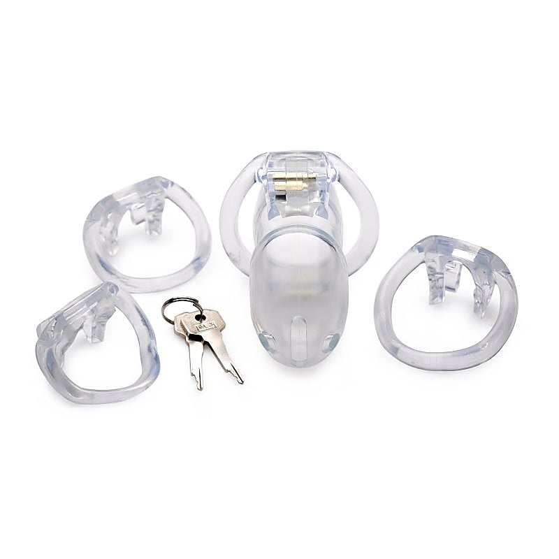 Master Series Clear Captor Male Chastity Cage by XR Brands - Male Chastity