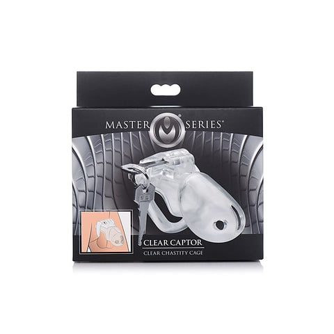 Master Series Clear Captor Male Chastity Cage by XR Brands - Male Chastity
