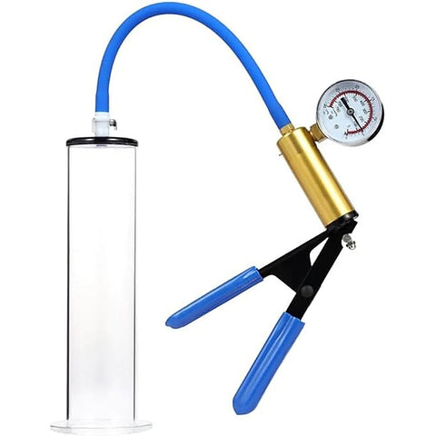 LuxaMax Brass Handle Penis Pump Set by Shots Toys - Penis Pumps And Stretchers