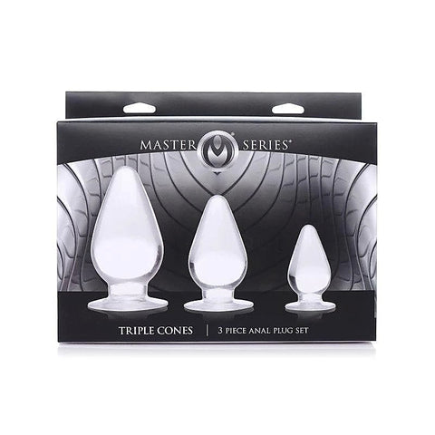 Premium Triple Cones Anal Plug Set by XR Brands - Butt Plugs