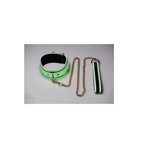 Master Series Kink in the Dark Glowing Collar and Lead - Collars and Leads