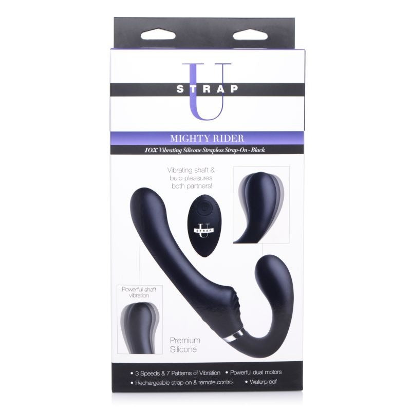 Mighty Rider 10X Strapless Strap-On w/ Remote by XR Brands - Strap On Sextoys