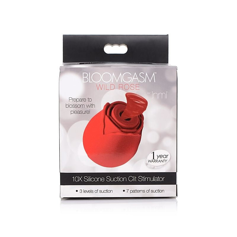 Bloomgasm 10X Wild Rose Silicone Clitoral Stimulator - Clit Ticklers and Pulsators