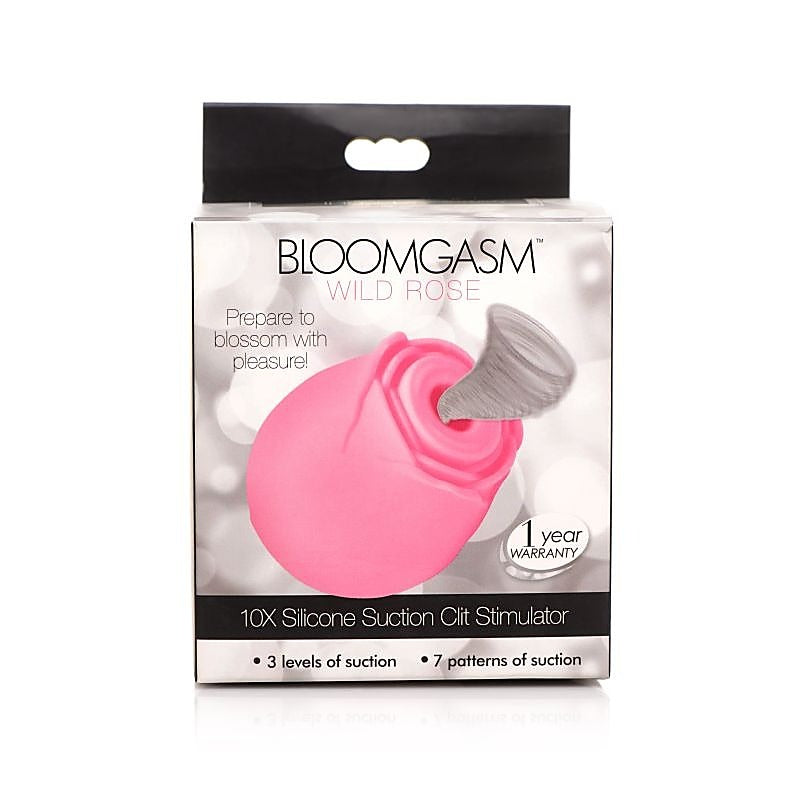 Bloomgasm 10X Wild Rose Silicone Clitoral Stimulator - Clit Ticklers and Pulsators
